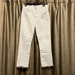 Frame SZ 31 White Le High Rise Cropped Straight Leg Jeans GUC